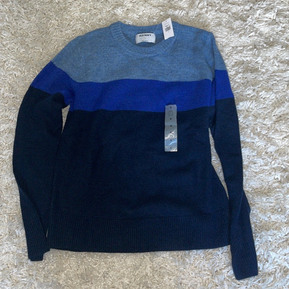 Women’s Old Navy multi colored blues sweater (new with tags)